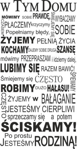 Naklejki na ścianę cytat do salonu przedpokoju W tym domu mówimy sobie prawdę 521 - zdjęcie 2