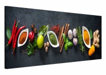 Obraz na ścianę do kuchni warzywa, przyprawy, zioła 20233 Naklejkomania - zdjecie 1 - miniatura