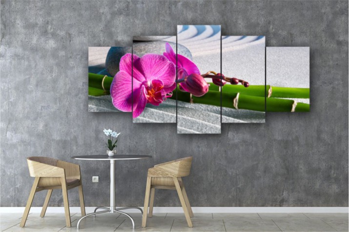 Obrazy 5 częściowe- Kwiat orchidea storczyk 520 - zdjęcie 2