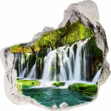 Naklejka na ścianę, dziura 3D jezioro las góry wodospad 3521 Naklejkomania - zdjecie 2 - miniatura
