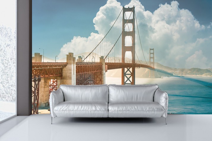 Fototapeta na ścianę tapeta na fizelinie do salonu Pastelowe San Francisco 10540
