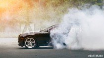 Drift - muscle car makes smoke Naklejkomania - zdjecie 1 - miniatura