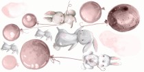 Naklejki na ścianę naklejka ścienna dla dzieci - balony, chmurki 9836 Naklejkomania - zdjecie 2 - miniatura