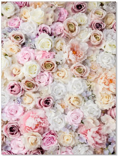 Stylowy plakat pastelowe kwiaty róże 61003 Naklejkomania - zdjecie 1