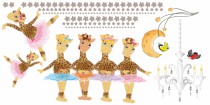 Naklejki na ścianę dla dzieci - 15139 żyrafy gwiazdki księżyc Naklejkomania - zdjecie 2 - miniatura