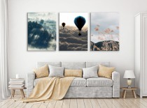 Obrazy na ścianę do salonu sypialni 19007 balon góry mgła widok Naklejkomania - zdjecie 2 - miniatura