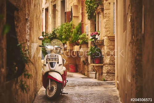 Cozy street of old Rabat in Malta