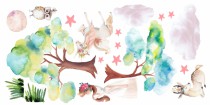 Naklejki dla dzieci dziecka na ścianę baśniowy las 20181 Naklejkomania - zdjecie 2 - miniatura