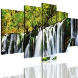 Obrazy 5 częściowe-  Las, wodospad 12352 Naklejkomania - zdjecie 1 - miniatura