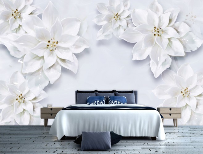 Tapeta Flizelinowa na ścianę kwiaty 327143507