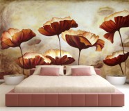 Tapeta ścienna flizelinowa do sypialni 10046 kwiaty Naklejkomania - zdjecie 1 - miniatura