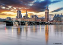 London - Big ben and houses of parliament, UK Naklejkomania - zdjecie 1 - miniatura