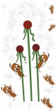 Naklejka ścienna dla dzieci -  dmuchawce, mrówki zestaw 81 Naklejkomania - zdjecie 2 - miniatura