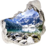 Naklejka na ścianę, dziura 3D jezioro niebo las góry 3587 Naklejkomania - zdjecie 2 - miniatura