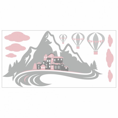 Naklejka ścienna dla dzieci -  góry, balony 2013 - zdjęcie 3