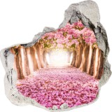 Naklejka na ścianę, dziura 3D kwiaty park drzewa 3554 Naklejkomania - zdjecie 2 - miniatura