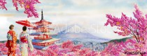 Famous landmarks of Japan in spring. Naklejkomania - zdjecie 1 - miniatura