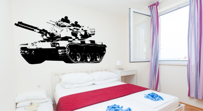 Naklejka dekoracyjna na ścianę, czołg  445 Naklejkomania - zdjecie 1