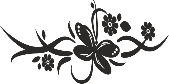 Naklejka dekoracyjna na ścianę, kwiaty o73 - zdjęcie 2
