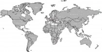 Naklejka ścienna - mapa świata szara angielska mapa 3 Naklejkomania - zdjecie 2 - miniatura