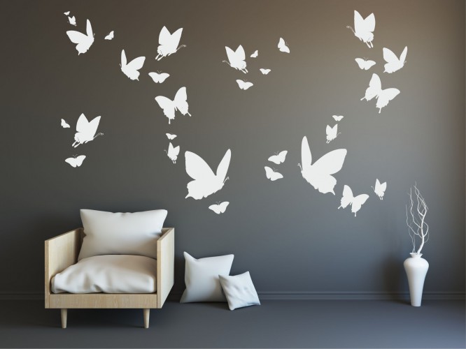 Naklejka dekoracyjna na ścianę, motyle motylki 2315 Naklejkomania - zdjecie 1