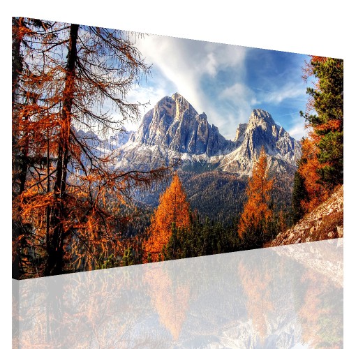 Obraz na ramie płótno canvas- pejzaż, las, góry 15066 Naklejkomania - zdjecie 1