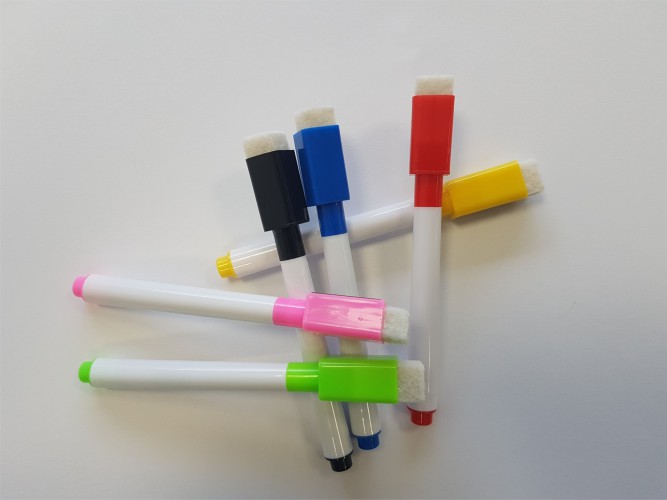 Pisaki mazaki suchościeralne komplet 6 szt Pisak suchoscieralny z magnesem - zdjęcie 3