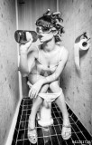 girl sits in a toilet Naklejkomania - zdjecie 1 - miniatura