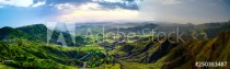 Aerial Panorama of Semien mountains and valley around Lalibela, Ethiopia Naklejkomania - zdjecie 1 - miniatura