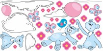 Naklejki dla dzieci - bajka, misie, chmurki, balony 15032 Naklejkomania - zdjecie 2 - miniatura