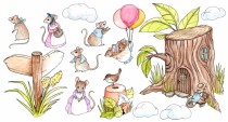Naklejka ścienna dla dzieci - myszki 9491 Naklejkomania - zdjecie 2 - miniatura