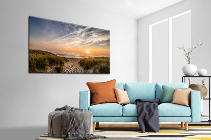 Obraz na ramie płótno canvas- pejzaż, morze, plaża, wydmy 15087 - zdjęcie 2