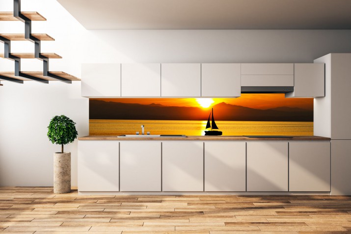 Panel szklany do kuchni  14326 zachód - zdjęcie 1
