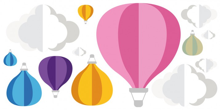Naklejka ścienna dla dzieci -  balony 1406 - zdjęcie 2