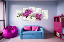 Obrazy 5 częściowe-  Storczyk, orchidea, zen 12300 Naklejkomania - zdjecie 2 - miniatura