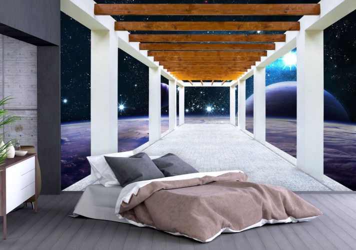 Fototapety na ścianę 3d persperktywa spacer w kosmosie 10731