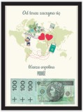 Plakat w ramie na pieniądze, podróż, ślub wesele PP015 Naklejkomania - zdjecie 4 - miniatura