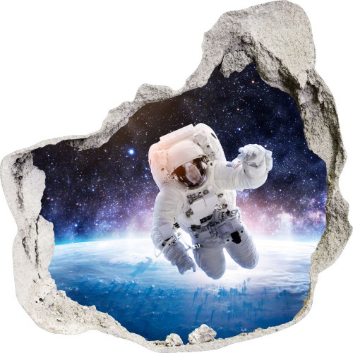 Naklejka na ścianę, dziura 3D kosmos kosmonauta niebo 3568 - zdjęcie 2