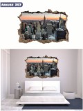 Naklejka na ścianę, dziura 3D, miasto Nowy Jork 287 Naklejkomania - zdjecie 2 - miniatura