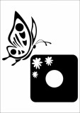 Naklejka pod kontakt motyw 1534 motylek Naklejkomania - zdjecie 1 - miniatura