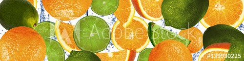Oranges and limes in the water - zdjęcie 1