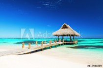 Beautiful tropical white sandy beach Naklejkomania - zdjecie 1 - miniatura