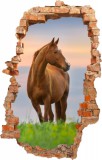Naklejka na ścianę, dziura 3D  koń 3633 Naklejkomania - zdjecie 2 - miniatura