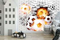 Tapety flizelinowe na ścianę 3D 9104 piłka Naklejkomania - zdjecie 2 - miniatura