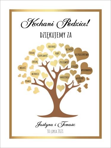 Plakat w ramie ślub wesele podziękowanie dla rodziców 20536 - zdjęcie 2