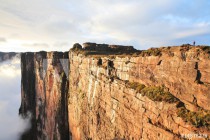 Sheer cliffs of Mount Roraima - landscape with clouds background Naklejkomania - zdjecie 1 - miniatura