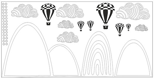 Naklejka ścienna dla dzieci -  balony, domki 2006 - zdjęcie 2