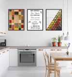 Zestaw trzech plakatów plakaty na ścianę do kuchni KP176 Naklejkomania - zdjecie 2 - miniatura