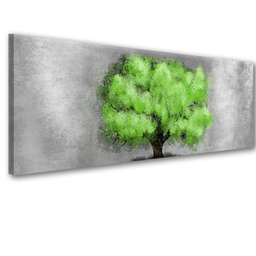 Obraz na ścianę zielone drzewo beton 41292 Naklejkomania - zdjecie 1