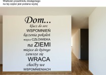 495 Napisy ścienne do salonu przedpokoju Dom klucz do serc wspomnień Naklejkomania - zdjecie 1 - miniatura